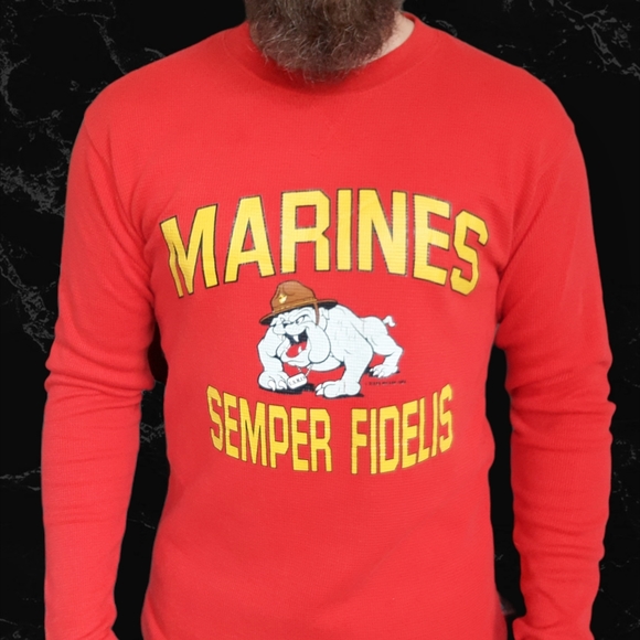 Vintage Other - 🔥VTG USMC Marines Semper Fidelis Thermal🔥